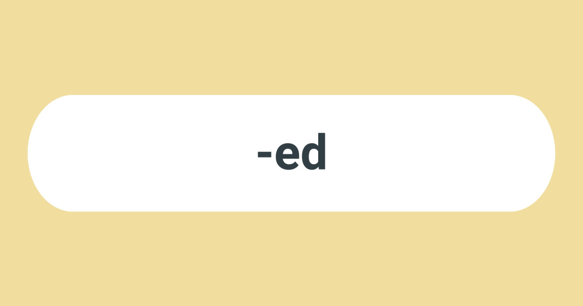 Закінчення -ed