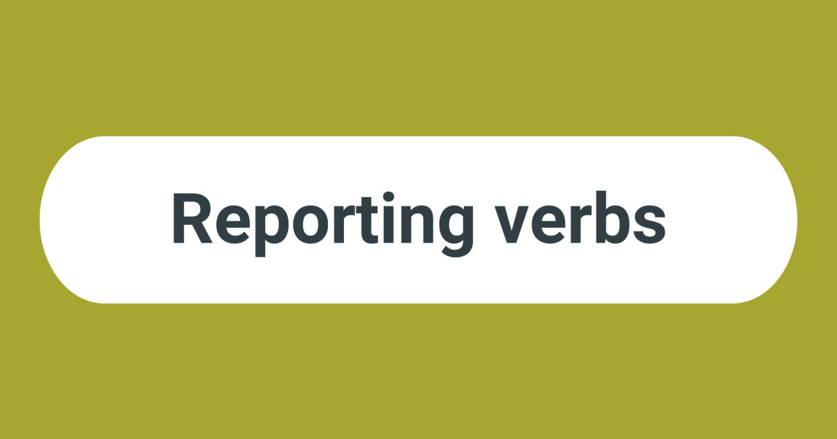 Reportingly Reporting verbs в англійській мові